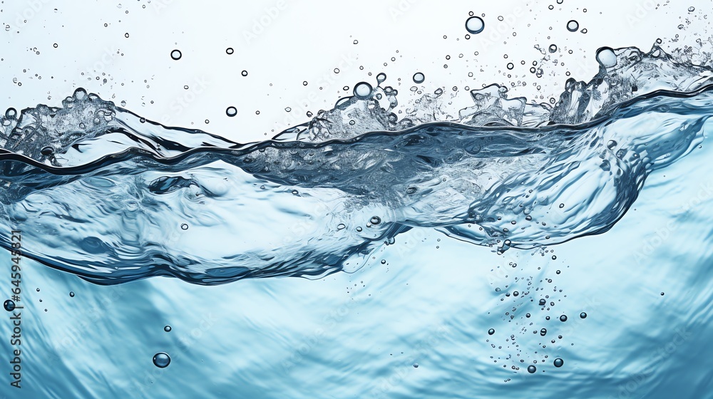 water splash isolated on white Generate AI water splash isolated on white Generate AI