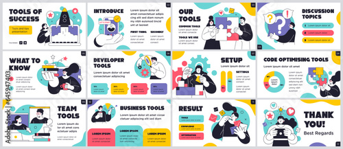 Presentation and slide layout background. Design template with business people. Use for business annual report, flyer, marketing, leaflet, advertising, brochure, modern style. Vector