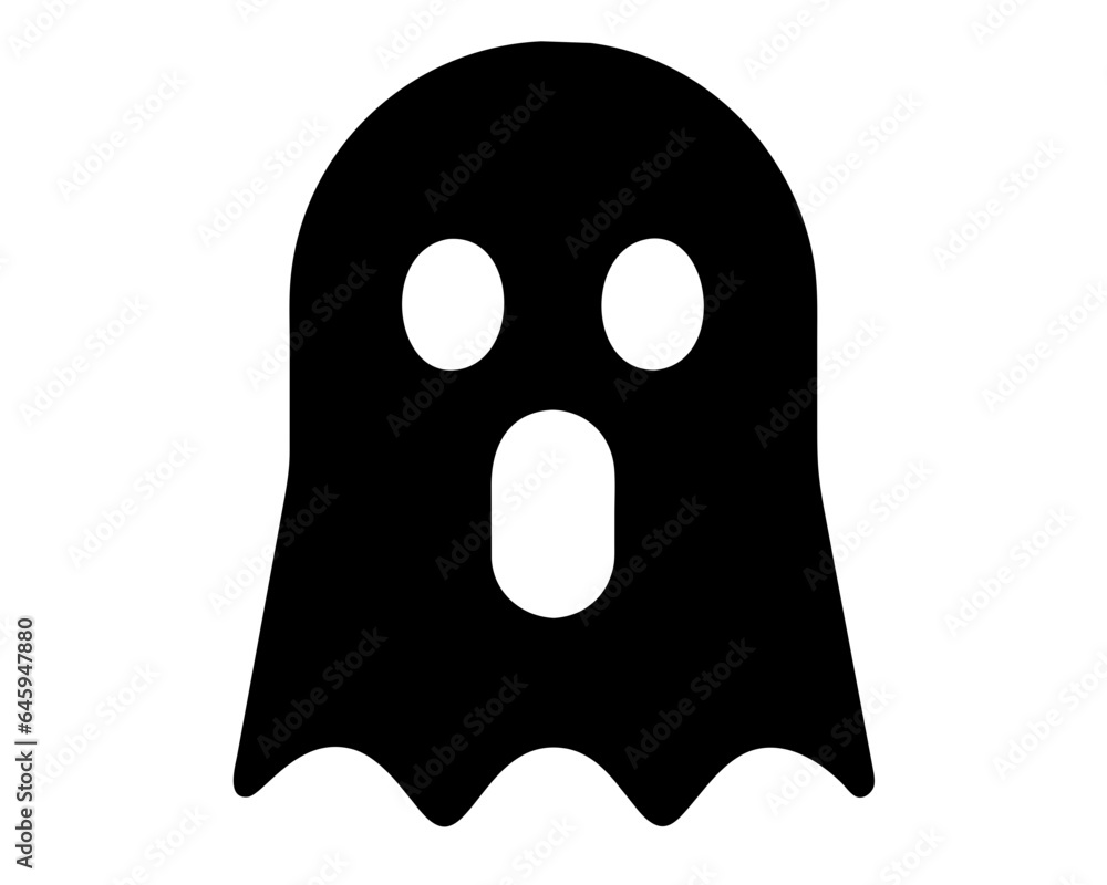 Fototapeta premium ghost icon, halloween vector, horror
