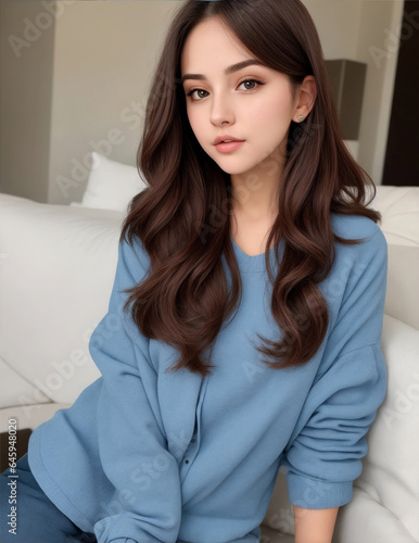 Very beautiful women sitting on couch Free Download Very beautiful women sitting on couch - GFXLoad