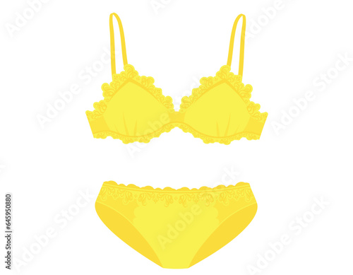 ブラジャーとショーツのセットのイラスト