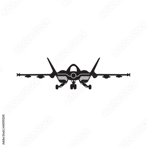 fighter jet icon vector illustration logo design