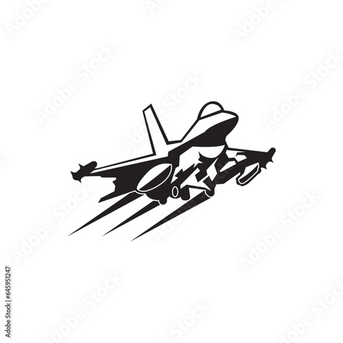 fighter jet icon vector illustration logo design