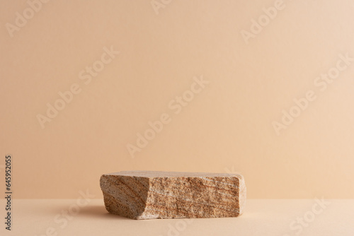 Empty natural stones for product display