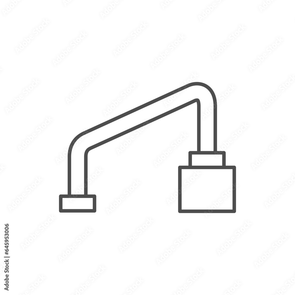 Skateboard rail line outline icon Skateboard rail line outline icon