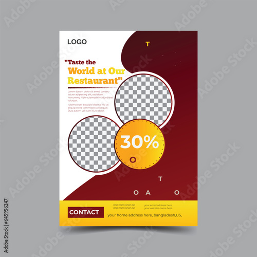 food poster flyer design your restaurant menu. make the flyer design with colorful and professional concept for your restaurant flyer for print.
