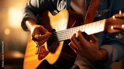 "Guitar Jam": The office worker is strumming a guitar or playing another musical instrument
