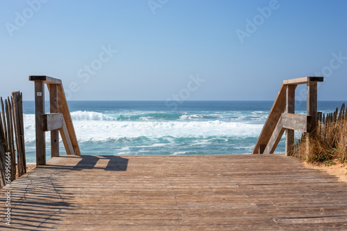Wooden pier on the beach