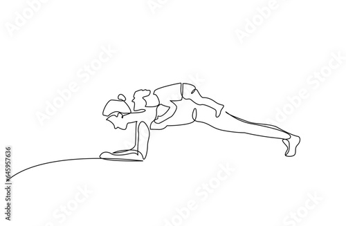 mother and child doing pilates fitness sports together lifestyle line art design
