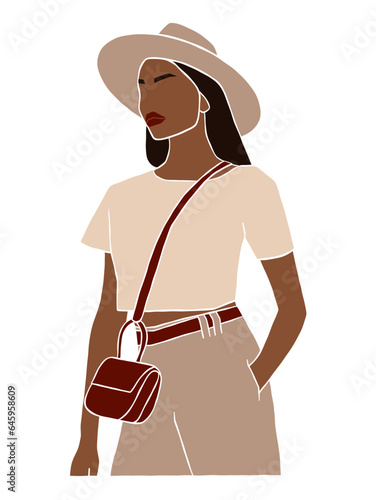 Abstract beautiful boss lady illustration. Vector illustration.