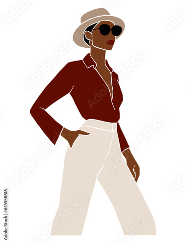 Abstract beautiful boss lady illustration. Vector illustration.