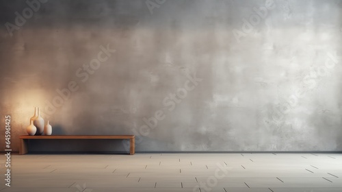 Gray showcase interior of a room - generative ai © BrandwayArt