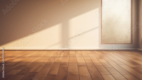 empty room with floor - generative ai © BrandwayArt