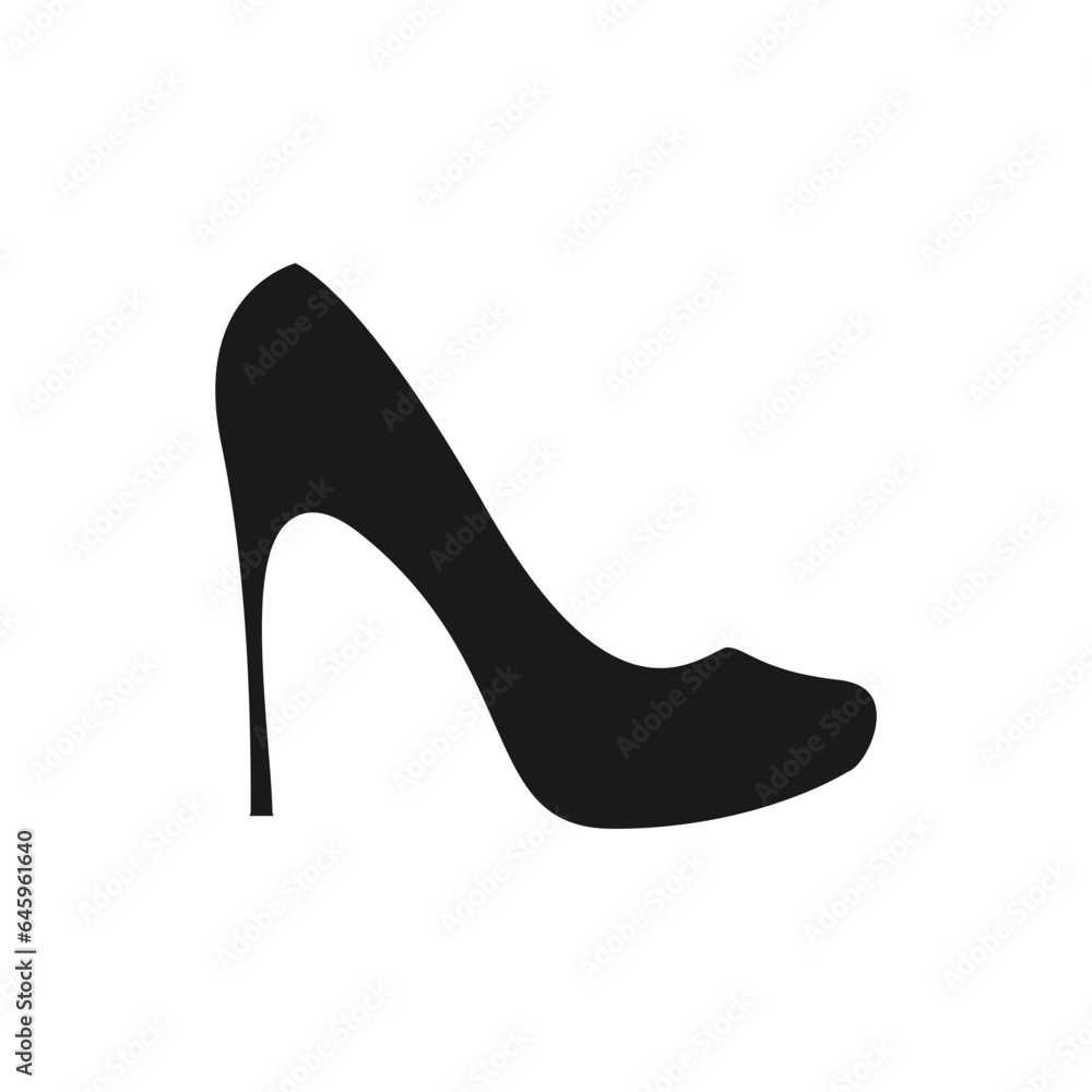 Heel Shoe glyph vector icon isolated. Heel Shoe stock vector icon for web, mobile app and ui design Heel Shoe glyph vector icon isolated. Heel Shoe stock vector icon for web, mobile app and ui design