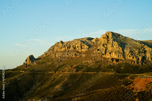 Panorama del Monte Albo Baronie al tramonto Siniscola. Provincia di Nuoro, Sardegna. Italy