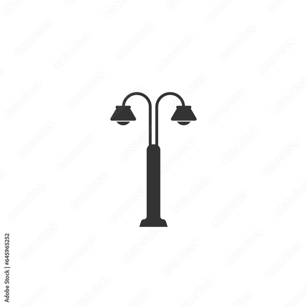 Street lamp icon in flat style. Vector Street lamp icon in flat style. Vector