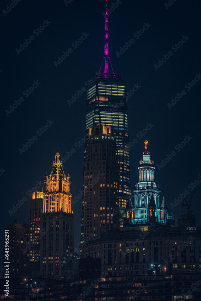 One World Trade Center by night