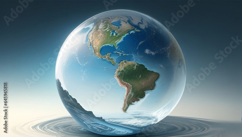 Earth drops into water
