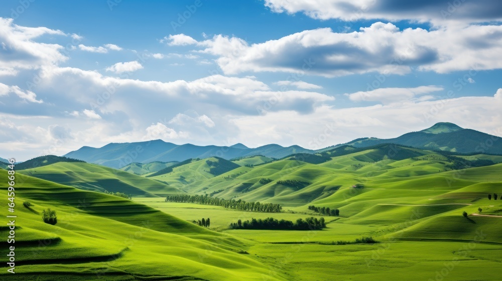 Fototapeta premium landscape with mountains. Generative AI