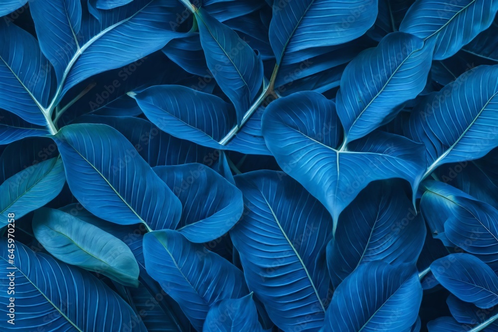 blue leaf background