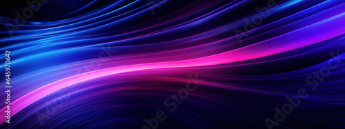 Abstract futuristic background. Neon ultrawide wallpaper. AI © Oleksandr Blishch