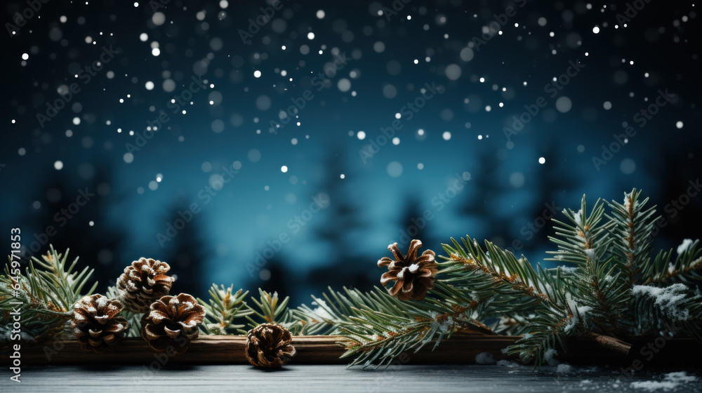 Beautiful Christmas and New Year Festive Winter Background