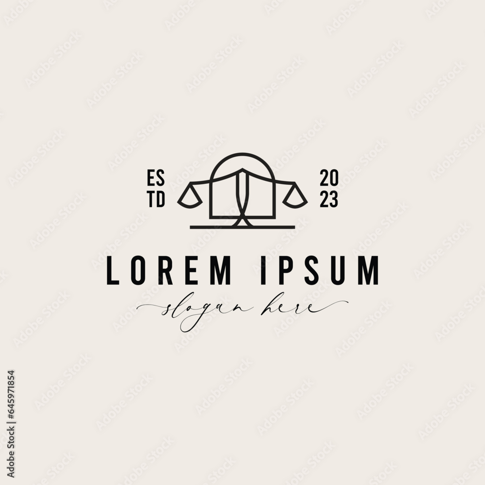 Minimalist Lawyer Logo Design Icon Minimalist Lawyer Logo Design Icon