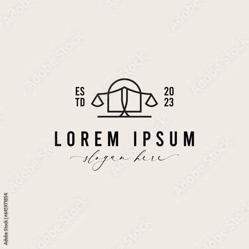 Minimalist Lawyer Logo Design Icon
