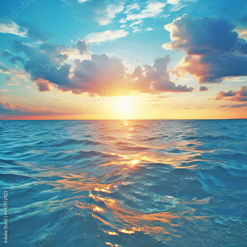  Sky and sunset in the sea background