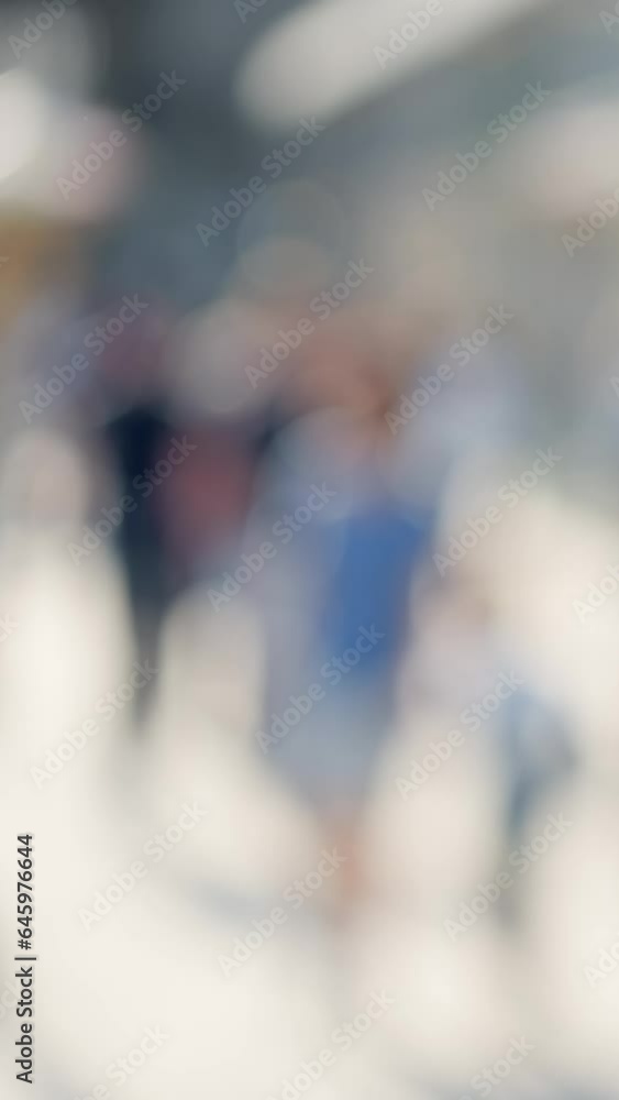 People walking, New York City, summer, blur, vertical social media reels People walking, New York City, summer, blur, vertical social media reels