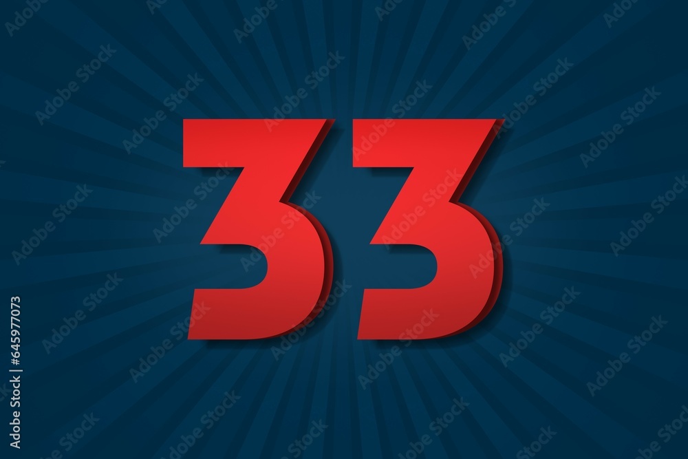 33 thirty-three Number count template poster design. anniversary abstract 33 thirty-three Number count template poster design. anniversary abstract