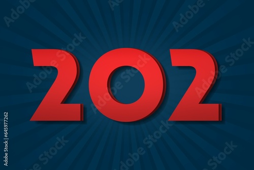 202 two hundred and two Number count template poster design. anniversary year