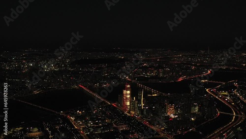 Wallpaper Mural a drone-shot view of a downtown Torontodigital.ca