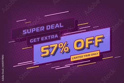 57 fifty-seven Percent off super sale shopping halftone. price fashion