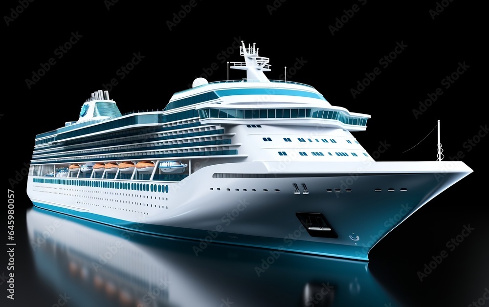 Sailing in Style with a Luxurious Cruise Ship. Generative Ai