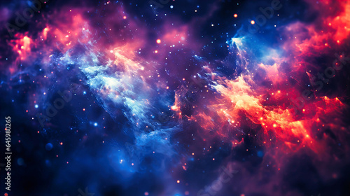 Cosmic dust bokeh floating in a nebula