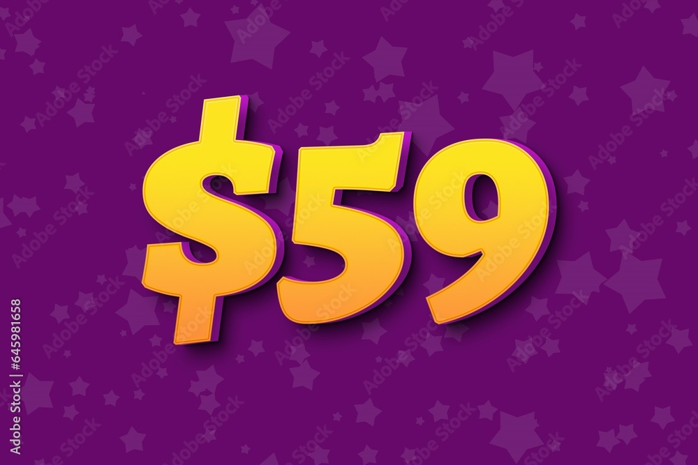 59 fifty-nine Dollar usd price sale offer. texture 3d 59 fifty-nine Dollar usd price sale offer. texture 3d