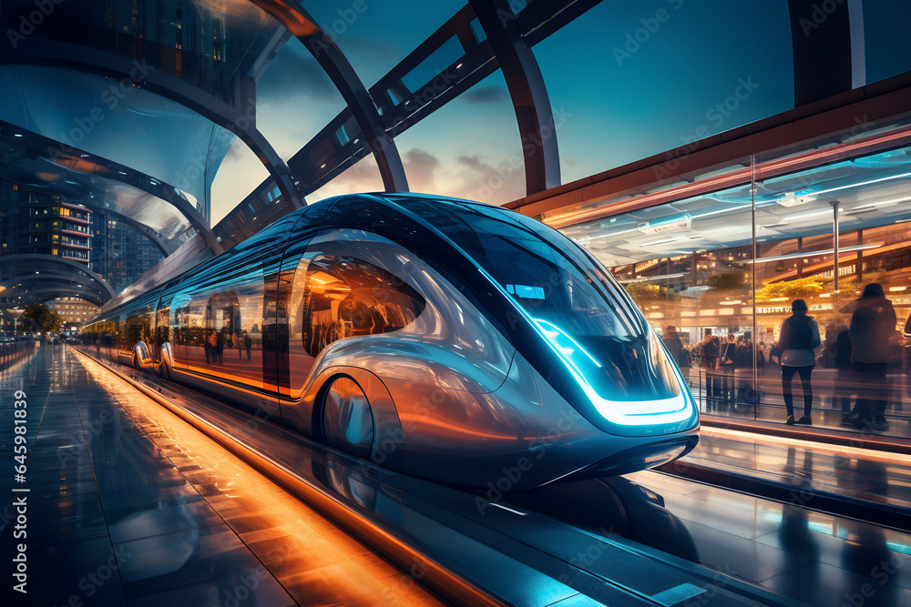 Image of the essence of futuristic transportation modes Image of the essence of futuristic transportation modes