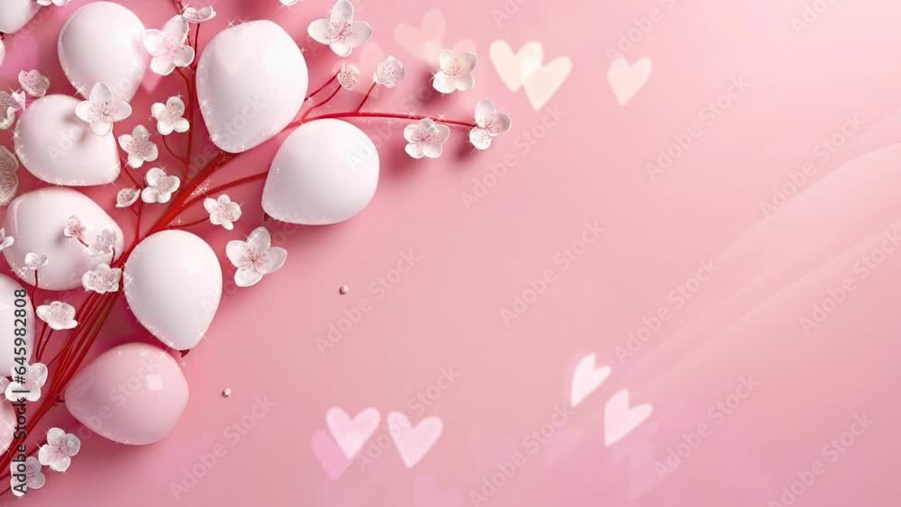 Happy valentines day decoration copy space Animation background. for banner, social media feed. seamless looping time-lapse virtual video animation background. Happy valentines day decoration copy space Animation background. for banner, social media feed. seamless looping time-lapse virtual video animation background.