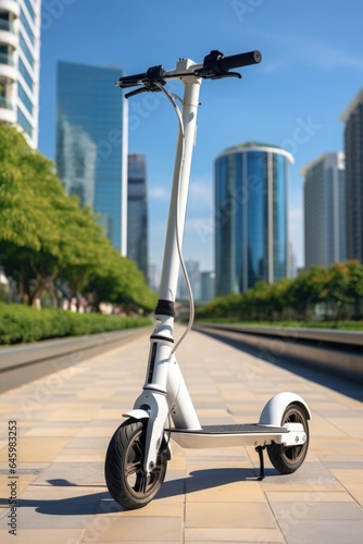 Scooter on the street in the city