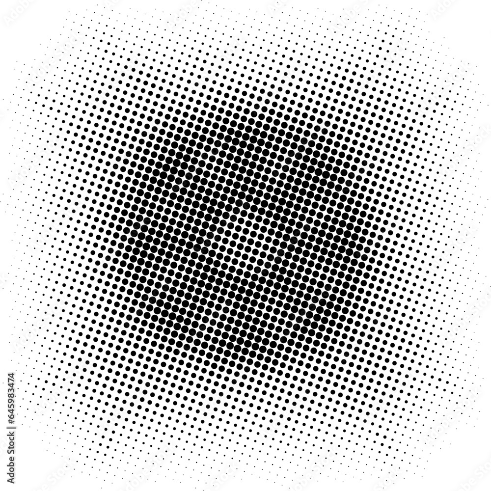 Snowflake halftone background vector pattern. circle dot