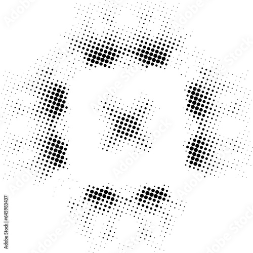 Snowflake halftone backgrou...
