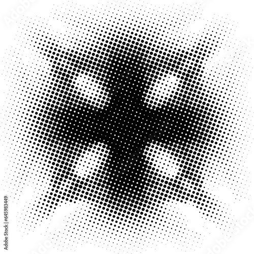Snowflake halftone backgrou...