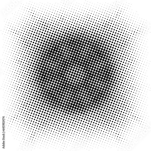 Snowflake halftone background vector pattern. circle dot