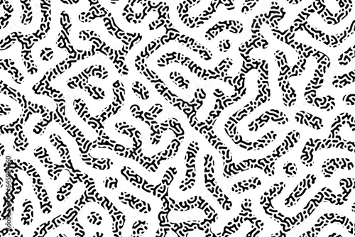 Turing ornament halftone puzzle pattern. turing pattern