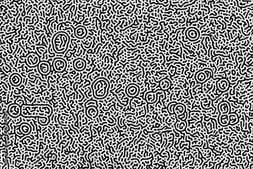 Turing ornament halftone puzzle pattern. diffuse chain reaction