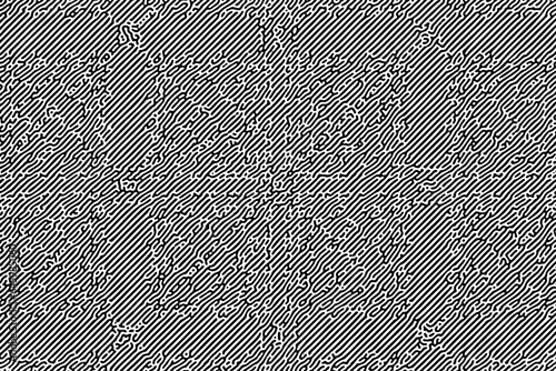 Turing ornament halftone puzzle pattern. chain reaction labyrinth