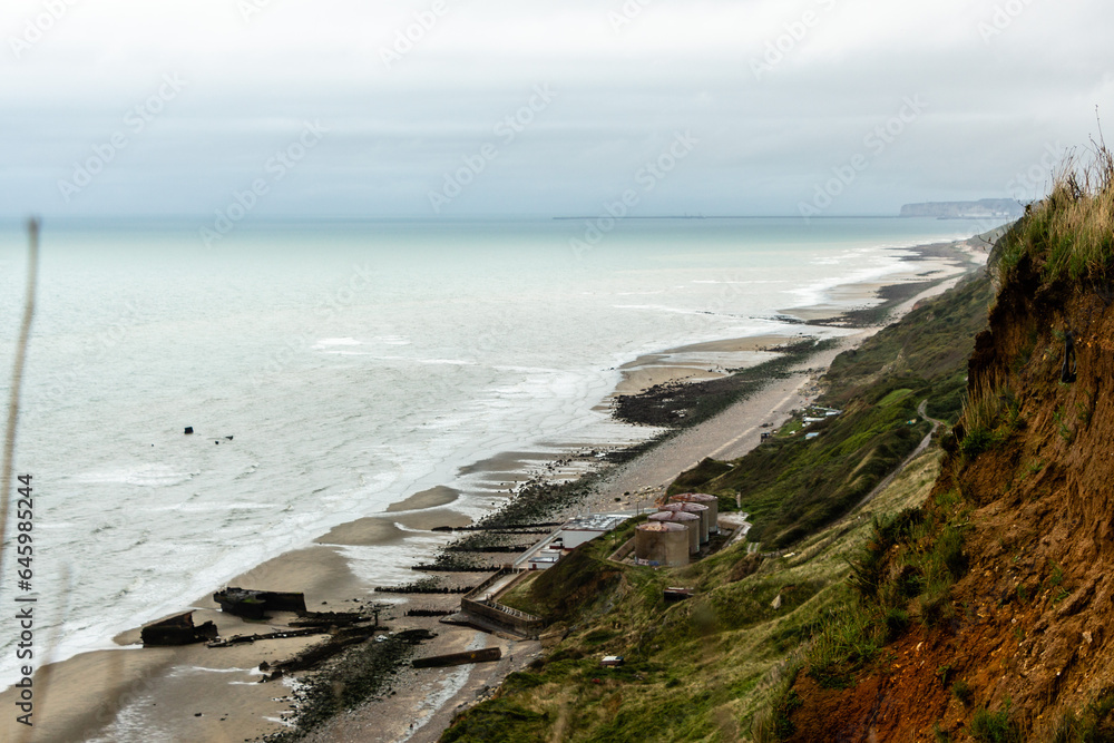 Cliff coast of Octeville-sur-Mer, Normandy, France