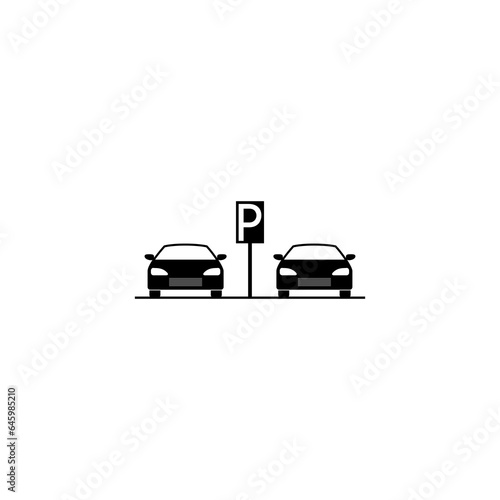 Parking icon isolated on transparent background