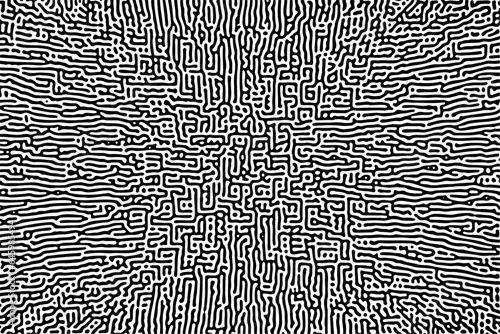 Turing ornament halftone puzzle pattern. labyrinth tattoo